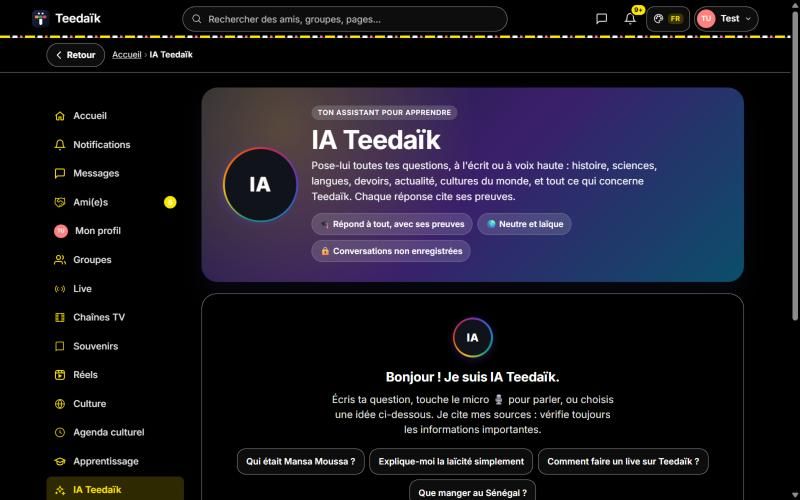 Assistant IA Teedaïk